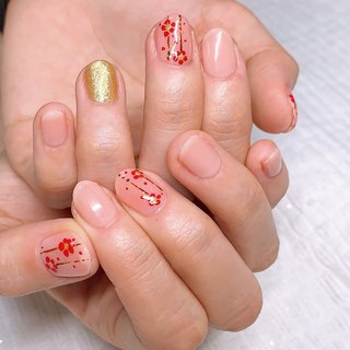 #結婚式前撮りネイル #和装 #持ち込みデザイン #ゴールドラメ #名古屋市中区ネイルサロン #金山ネイルサロン #アスナル金山 #駅近ネイルサロン #ジェルネイル #ホットペッパーからご予約できます #ネイリー #ネイリスト募集 #パートネイリストさん募集 #オールシーズン #お正月 #浴衣 #ハンド #シンプル #ワンカラー #和柄 #ショート #ベージュ #レッド #ゴールド #ジェルネイル #Nail's RELUM #ネイルブック