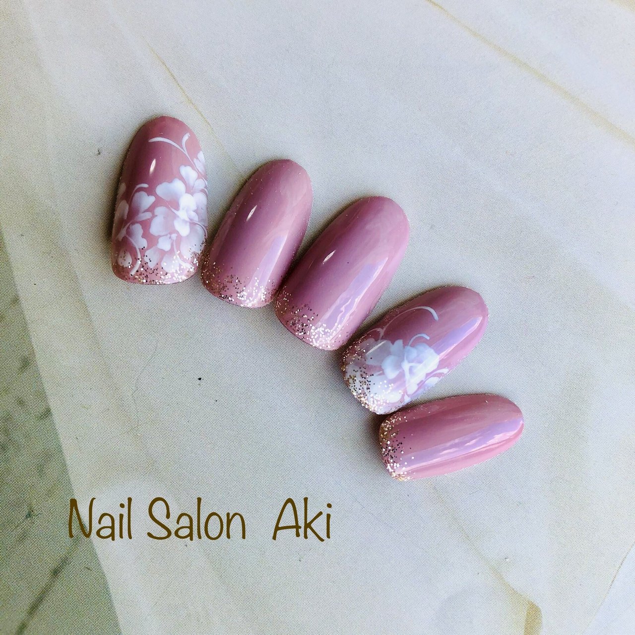 秋 オールシーズン オフィス ブライダル ハンド Nail Salon Akiのネイルデザイン No ネイルブック