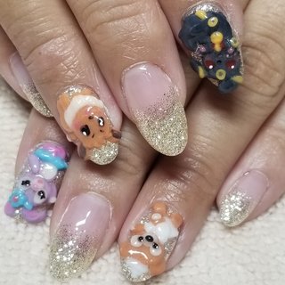 ネイルチップ 量産型 なまえ キルティング 黄色 推し ハート #112