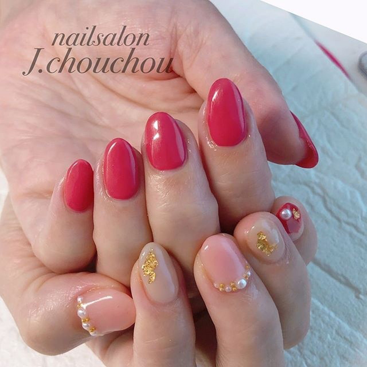 オールシーズン オフィス デート ハンド シンプル J Chou Chou Nailのネイルデザイン No ネイルブック