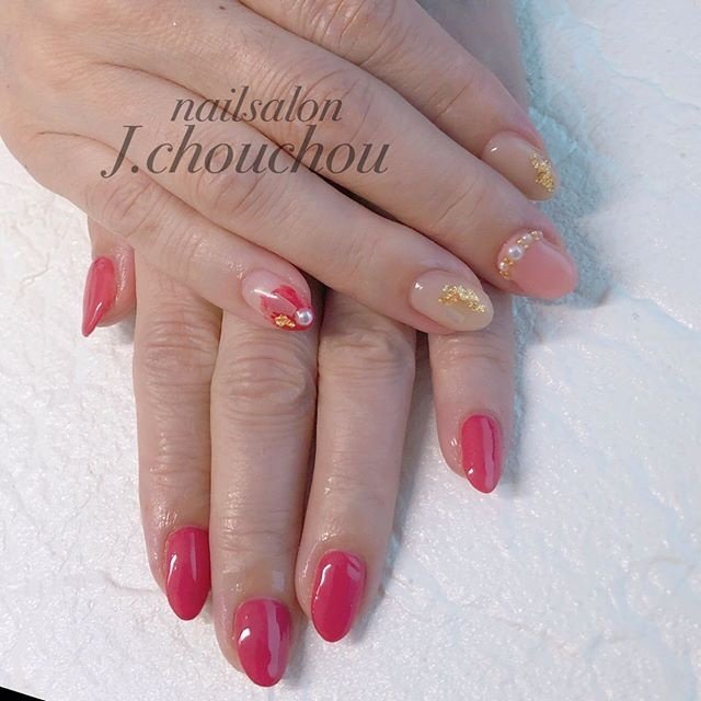 オールシーズン オフィス デート ハンド シンプル J Chou Chou Nailのネイルデザイン No ネイルブック