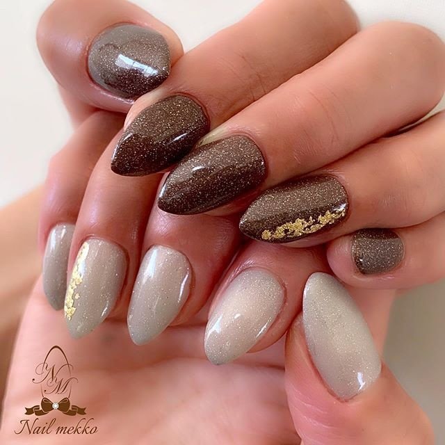 ハンド シンプル ラメ ワンカラー バイカラー Nail Mekkoのネイルデザイン No ネイルブック