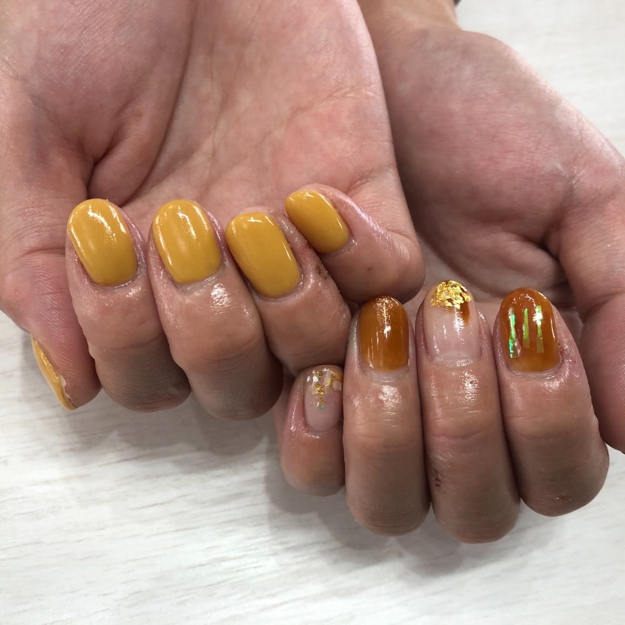 オールシーズン ハンド ワンカラー ニュアンス ショート Bee Nailのネイルデザイン No ネイルブック