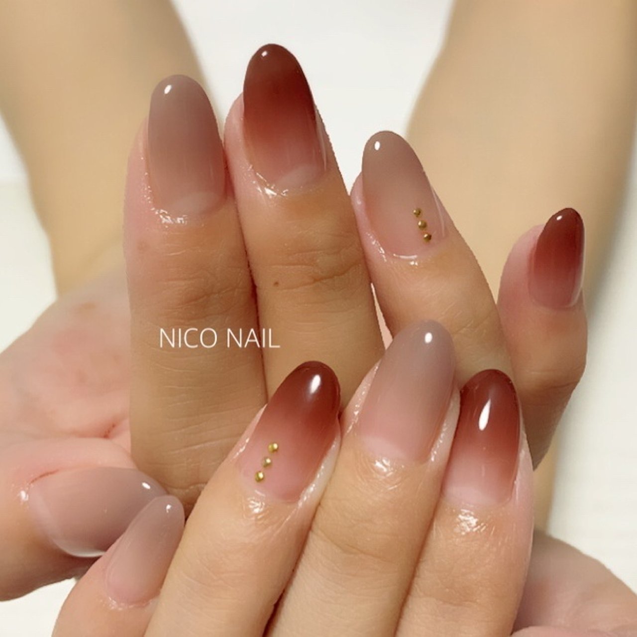 秋 冬 ハンド シンプル グラデーション Nico Nail のネイルデザイン No ネイルブック