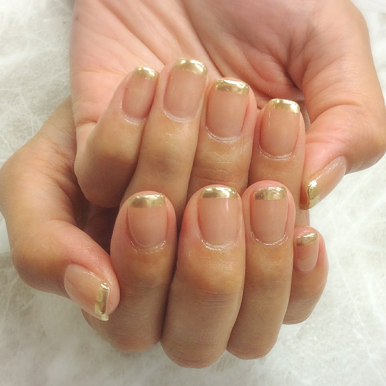 オールシーズン ハンド フレンチ ミラー ショート Nailsalon Daisyの