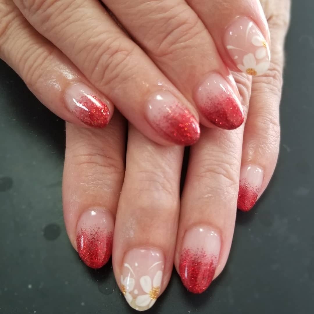 オールシーズン ハンド グラデーション ラメ フラワー Praisir0130のネイルデザイン No ネイルブック