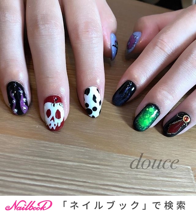 秋/ハロウィン/ハンド/アニマル柄/パール - nailsalon_douceのネイル 