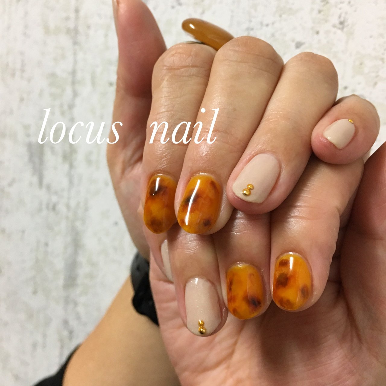 秋 べっ甲 ベージュ イエロー ブラウン Ayaのネイルデザイン No ネイルブック