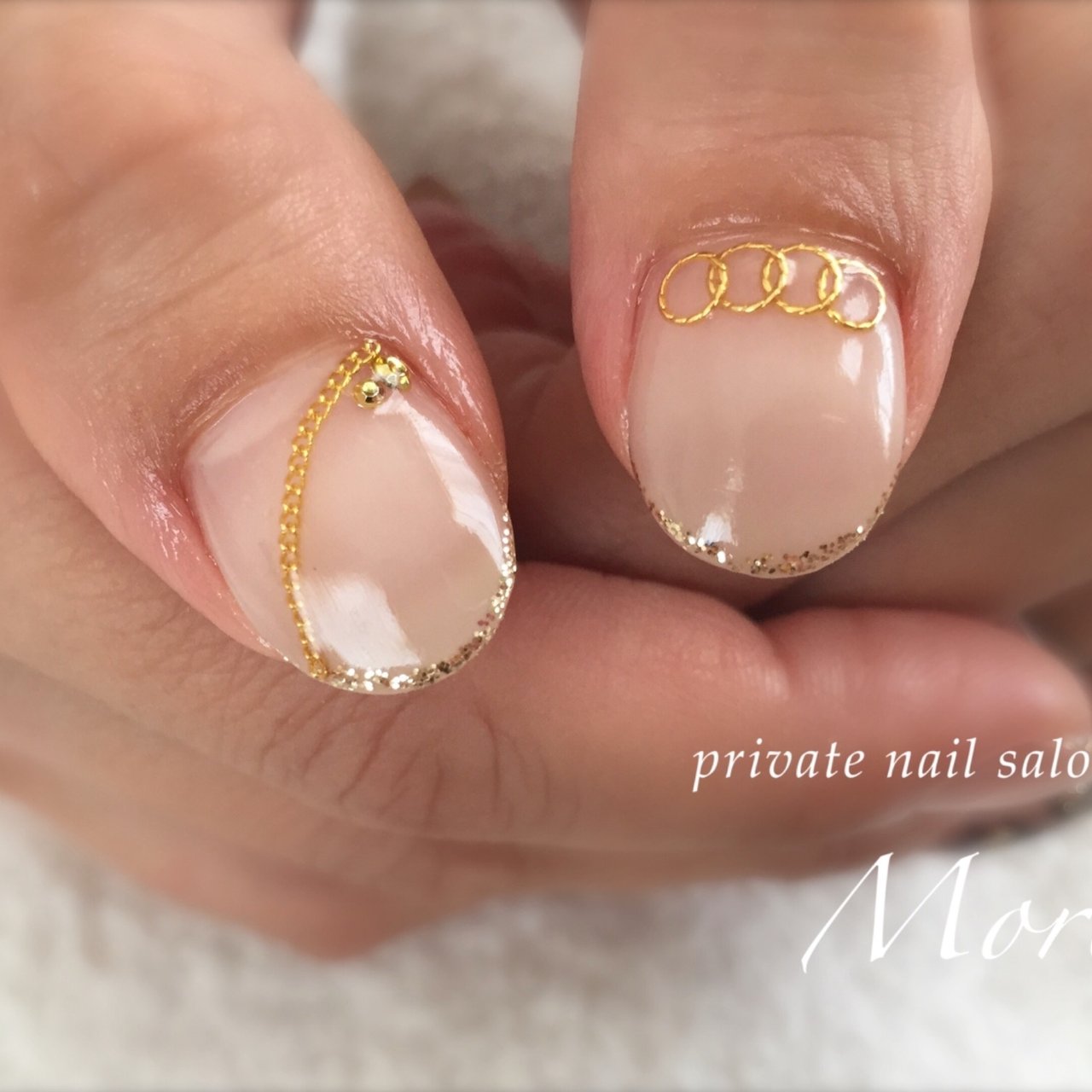 ハンド グラデーション レオパード ベージュ ジェル Private Nail Salon Moreのネイルデザイン No ネイル ブック