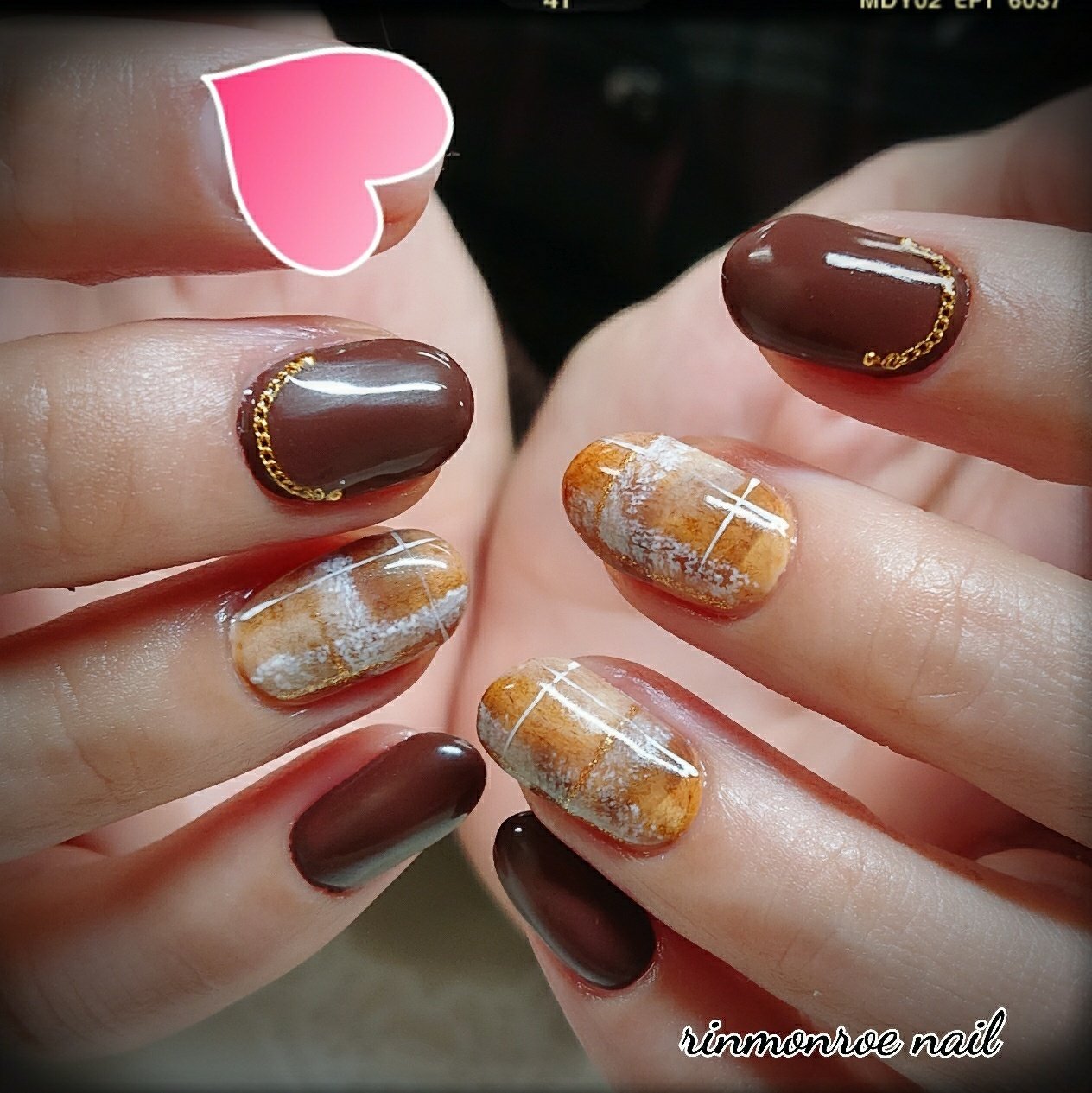 秋 冬 オフィス デート ハンド Rinmonroe Nailのネイルデザイン No ネイルブック