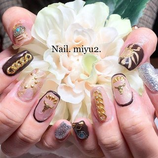 アンティーク/スカルプチュア/#nail.のネイルデザイン｜ネイルブック