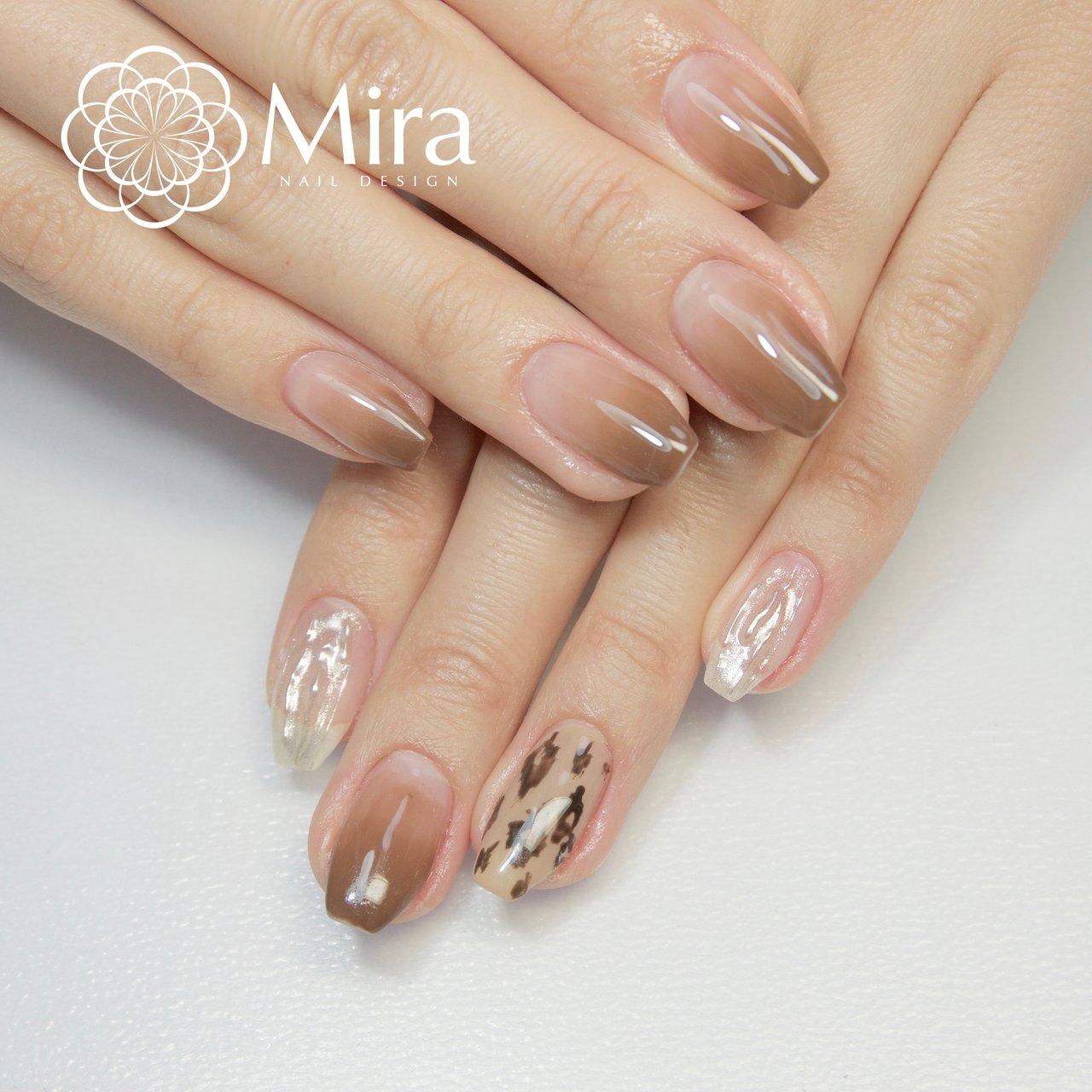 秋 冬 ハンド グラデーション ワンカラー Miii Nailsalonmiraの