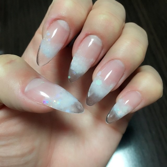 ハンド ロング クリア スカルプチュア セルフネイル Chaanailのネイルデザイン No ネイルブック