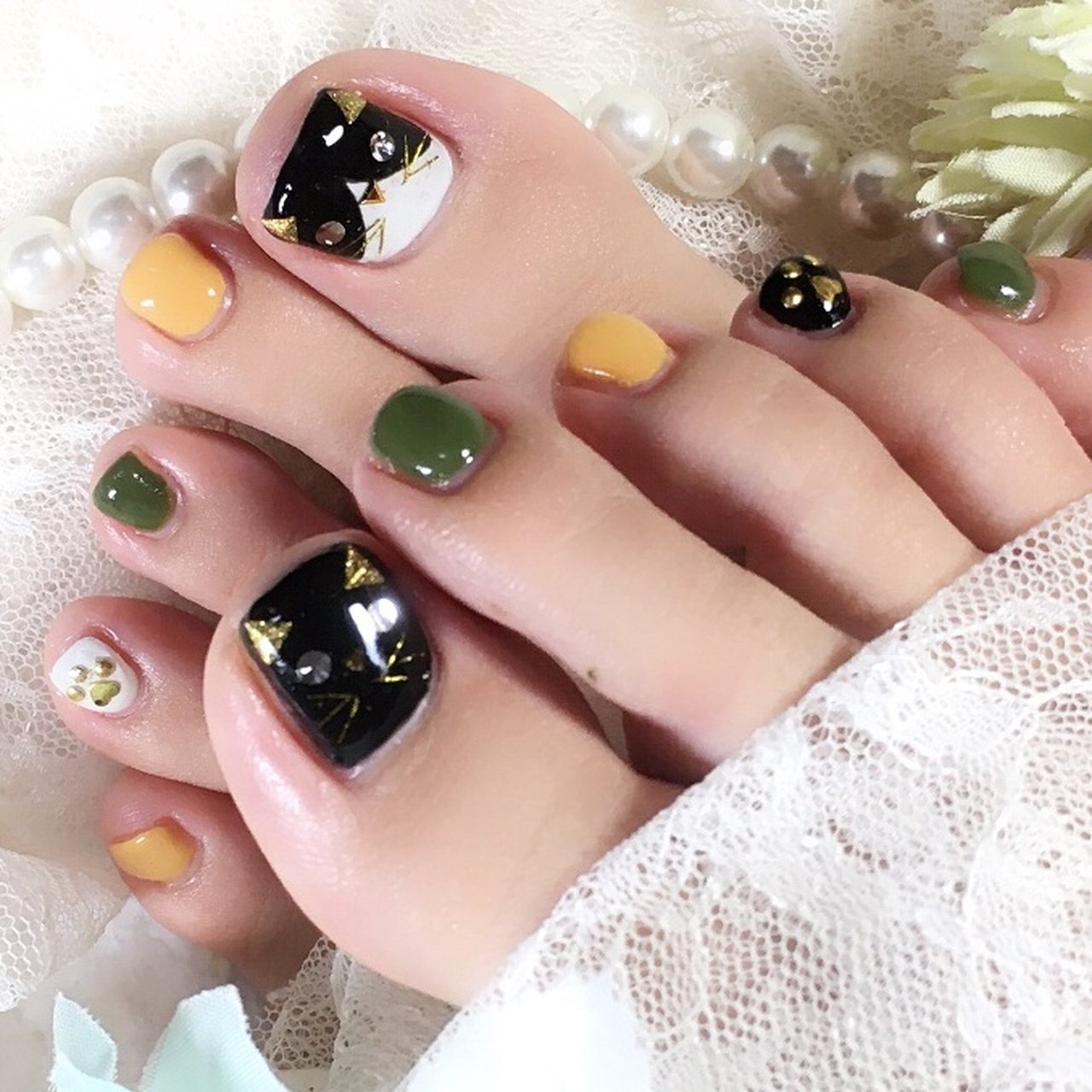 オールシーズン ハロウィン パーティー 女子会 フット Thi Roomのネイルデザイン No ネイルブック