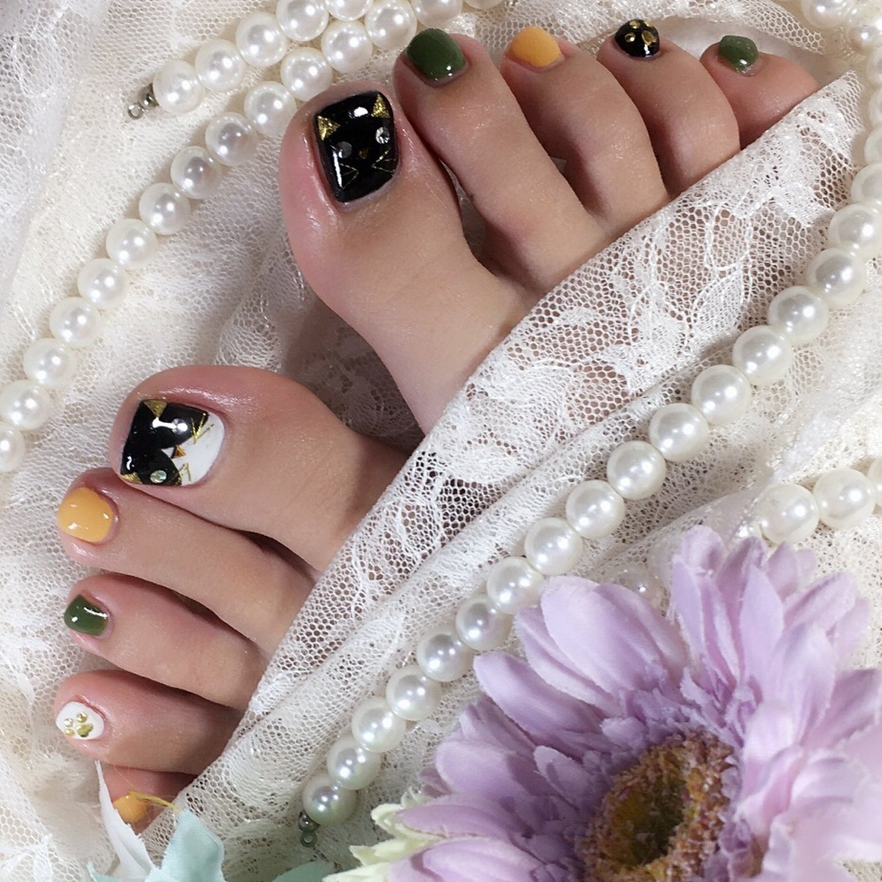 オールシーズン ハロウィン パーティー 女子会 フット Thi Roomのネイルデザイン No ネイルブック