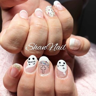 #ハロウィンネイル🎃 
シンプル白フレンチにハロウィン👻
.
#白フレンチ
#ハロウィンネイル
#京都ネイルサロン
#京都ネイリスト
#shannail
#京都市南区
#西大路ネイル
#東寺ネイル
#自宅ネイルサロン
#プライベートネイルサロン
#ネイルブックからご予約可能です
#お気軽にお問い合わせ下さい #ハロウィン #ハンド #フレンチ #ホワイト #ブラック #お客様 #シャンネイル #ネイルブック