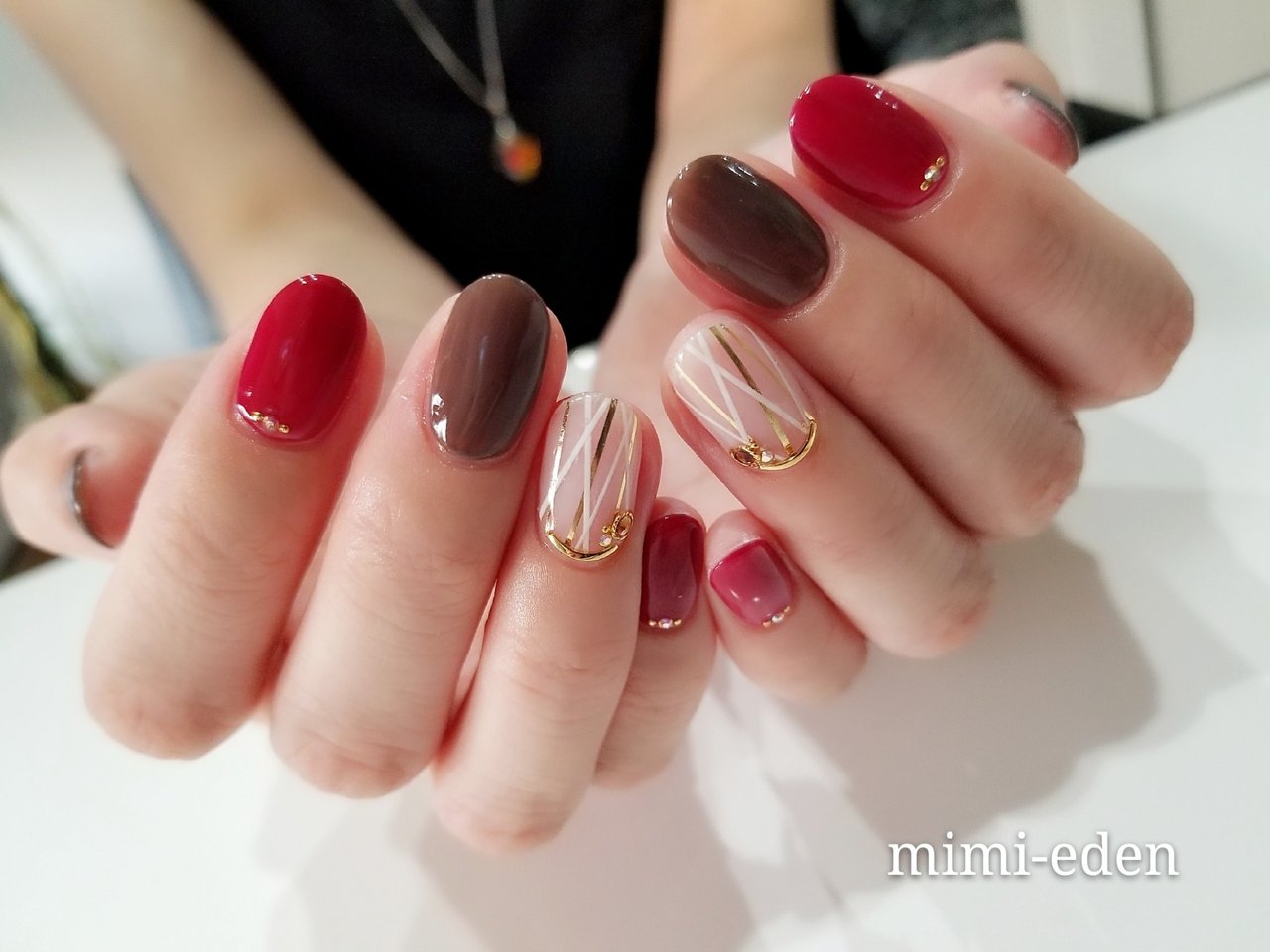 秋 冬 パーティー デート ハンド Nail Mimiedenのネイルデザイン No ネイルブック