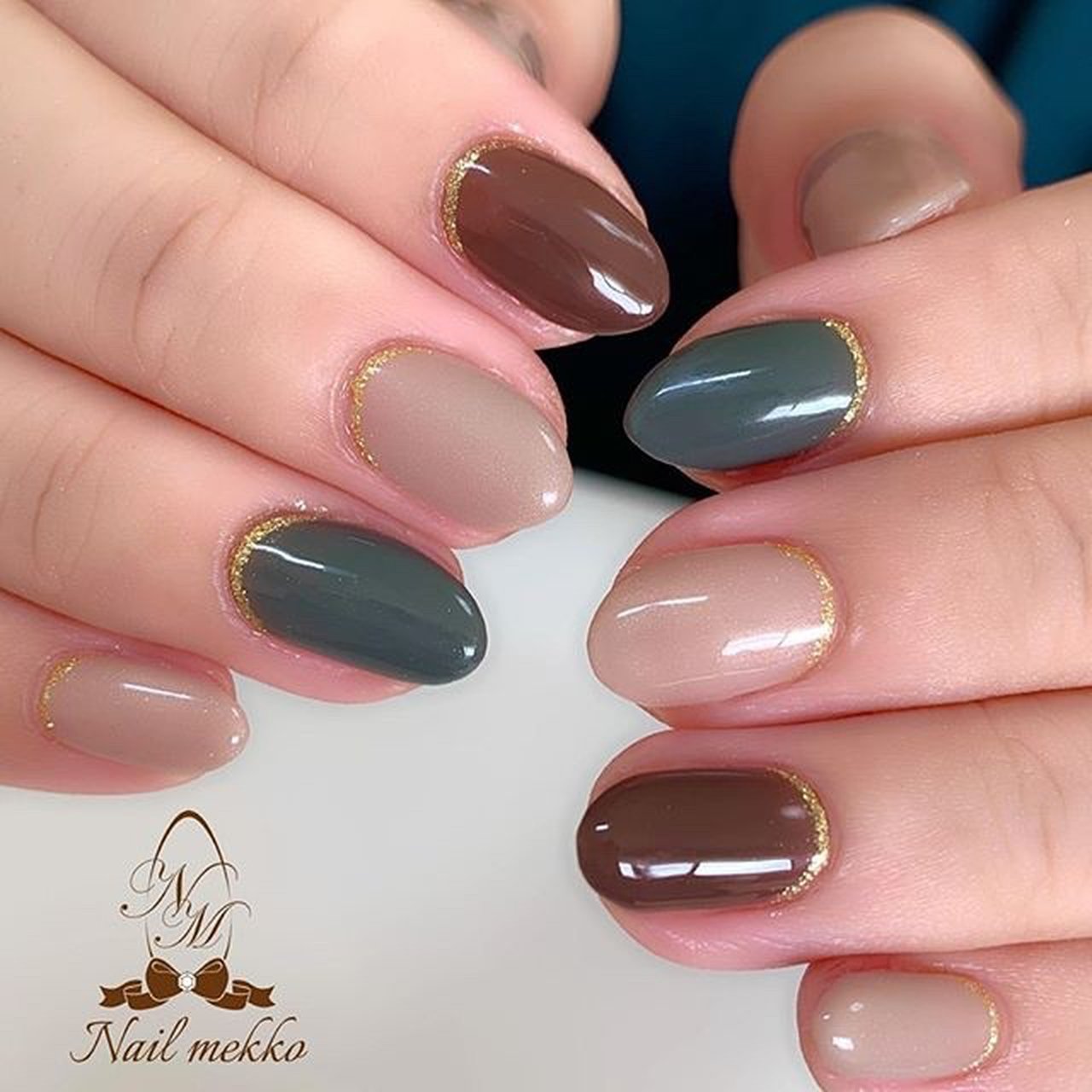 ハンド シンプル ラメ ワンカラー ベージュ Nail Mekkoのネイルデザイン No ネイルブック