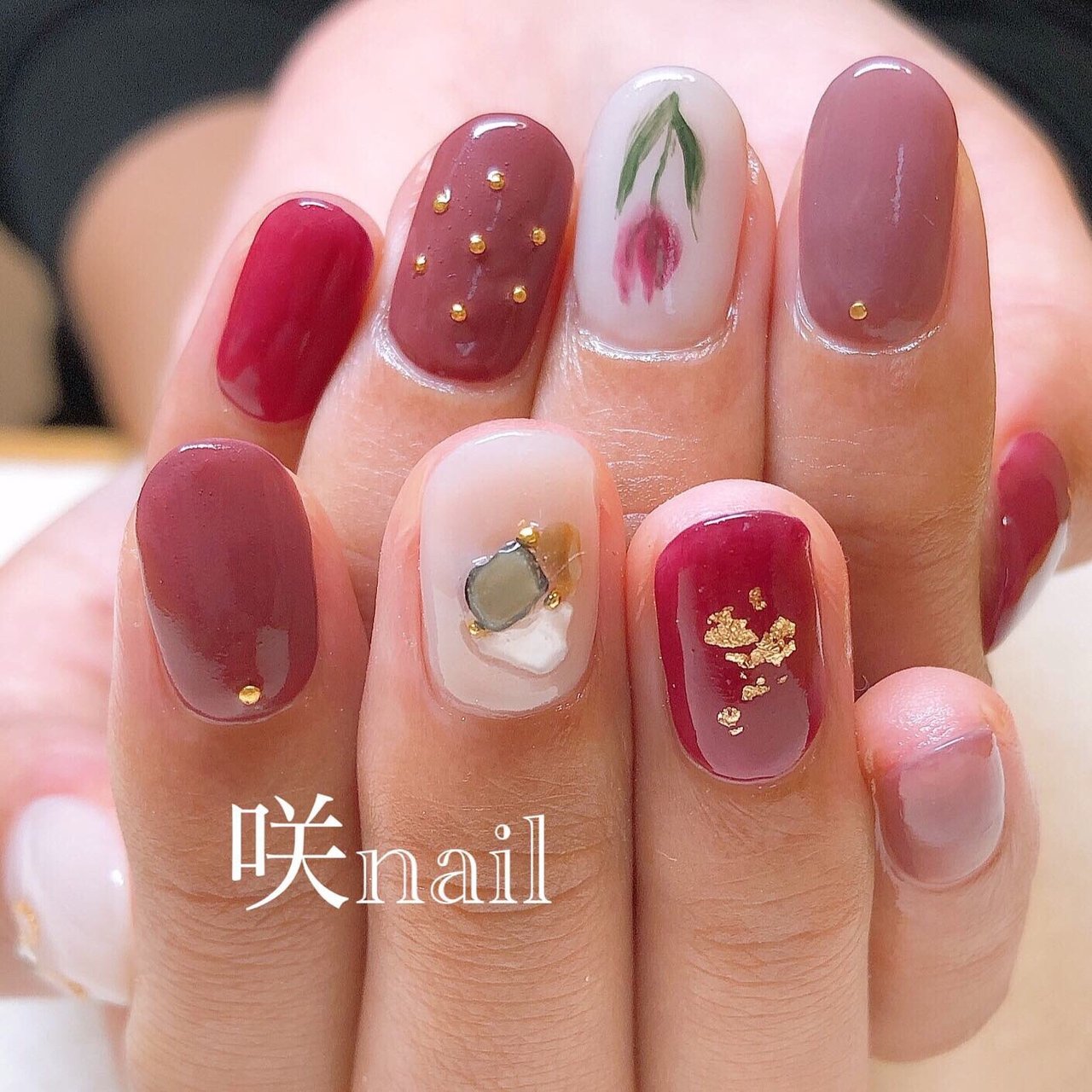 オフィス デート 女子会 ハンド シンプル 咲nail サキネイル のネイルデザイン No ネイルブック