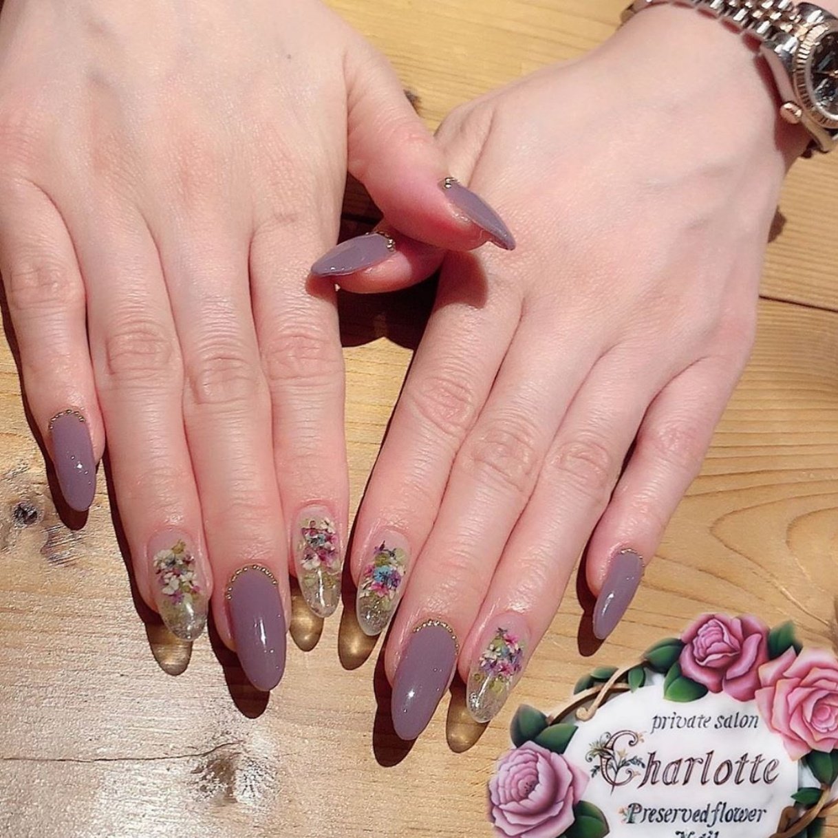 秋 冬 オールシーズン パーティー ハンド Privatesalon Charlotteのネイルデザイン No ネイルブック
