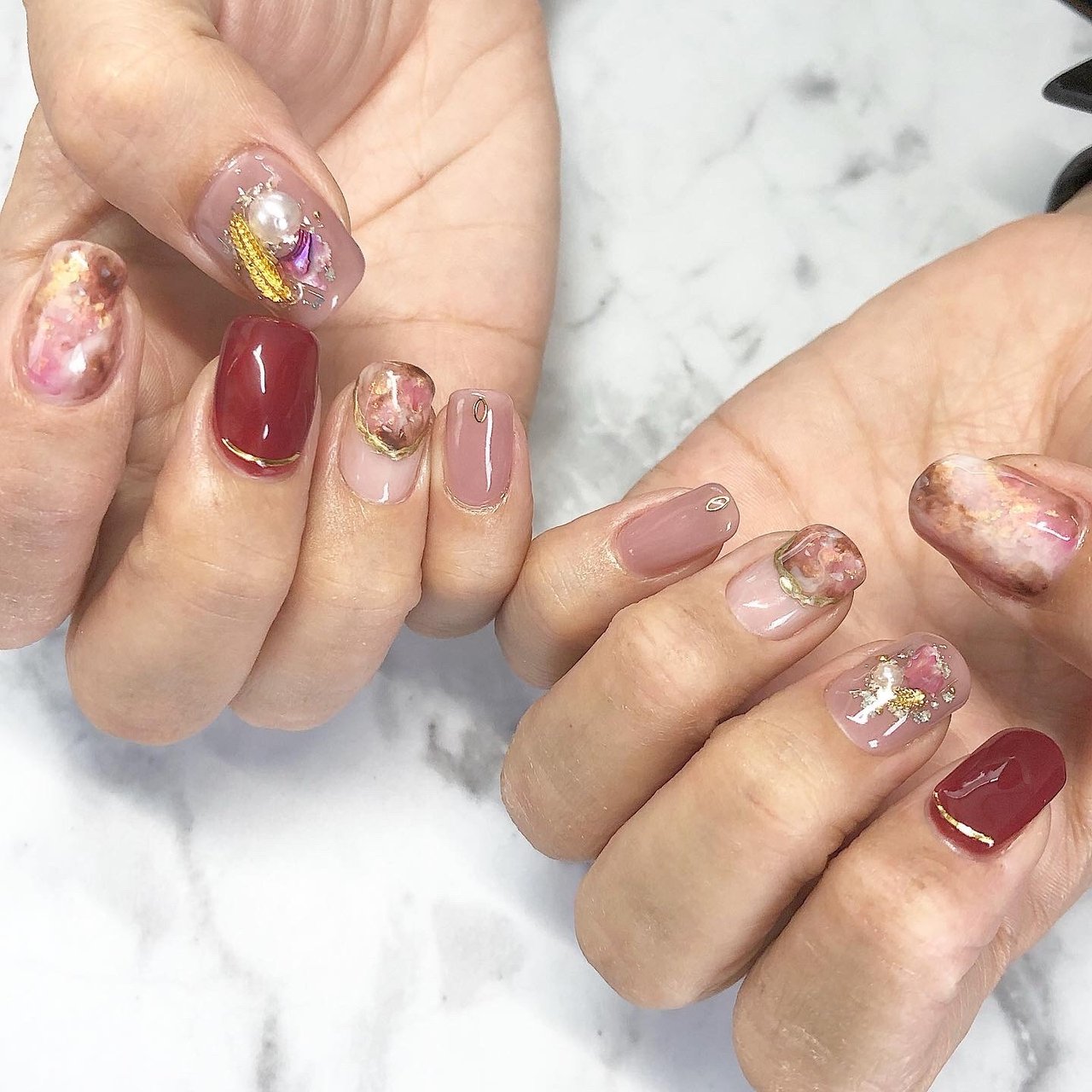 オールシーズン ホワイト ピンク Maiのネイルデザイン No ネイルブック