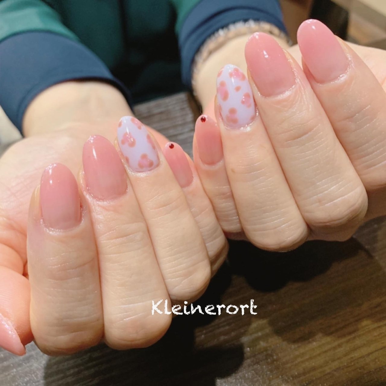 グラデーション アニマル柄 ピンク ブラウン Nailsalon Kleinerortのネイルデザイン No ネイルブック