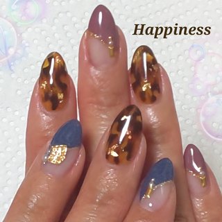 冬 ネイビー かっこいいのネイルデザイン ネイルブック