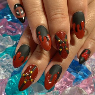 人気順 デッドプールのネイルデザイン ネイルブック