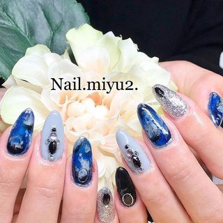 おすすめ順 ブルー 青 Nail Miyu2のネイルデザイン ネイルブック