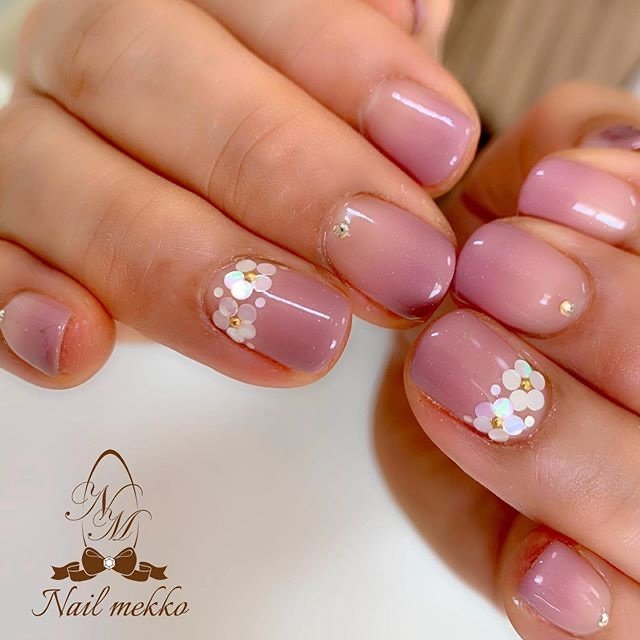 ハンド シンプル グラデーション ホログラム フラワー Nail Mekkoのネイルデザイン No ネイルブック