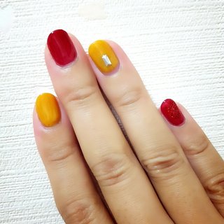 おすすめ順 セルフネイル マスタードのネイルデザイン 2ページ目 ネイルブック