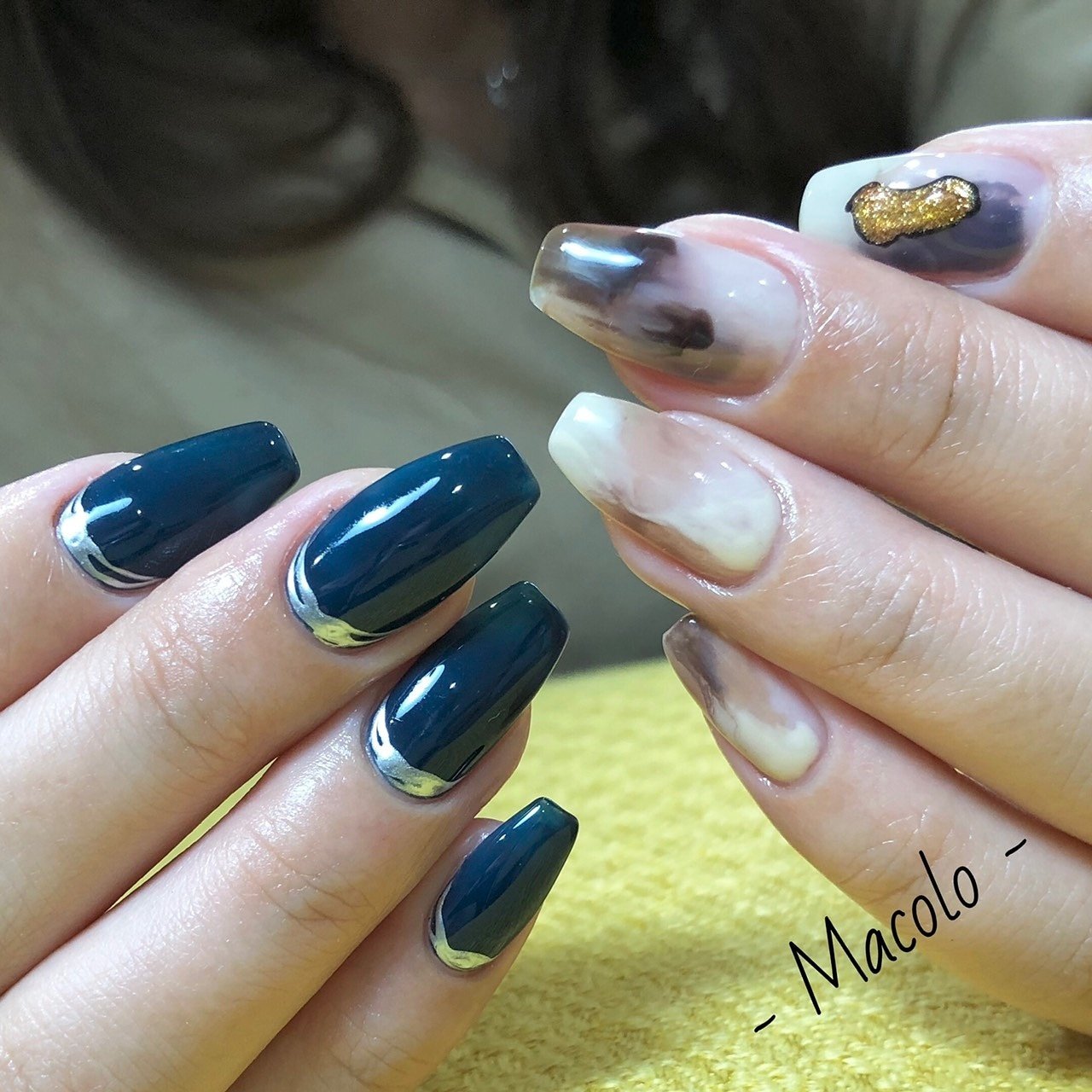 秋 冬 入学式 ハンド シンプル Nailsalon Macoloのネイルデザイン No ネイルブック