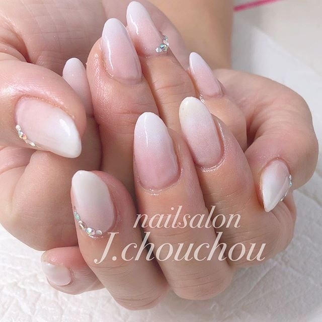 オールシーズン ブライダル パーティー ハンド グラデーション J Chou Chou Nailのネイルデザイン No ネイル ブック