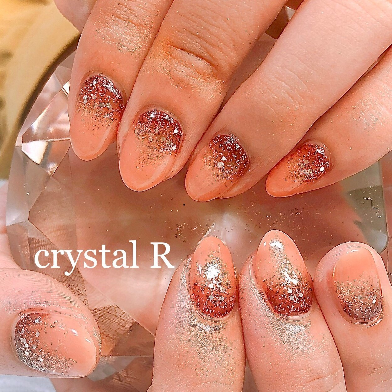 オールシーズン リゾート オフィス パーティー ベージュ Crystal R Nail Salon のネイルデザイン No ネイルブック