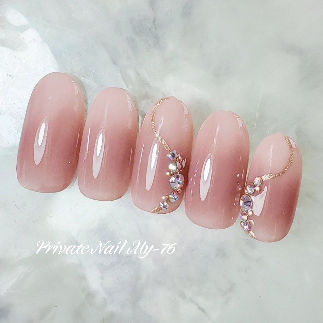 オールシーズン 入学式 オフィス ブライダル ハンド Private Nail My 76のネイルデザイン No ネイルブック