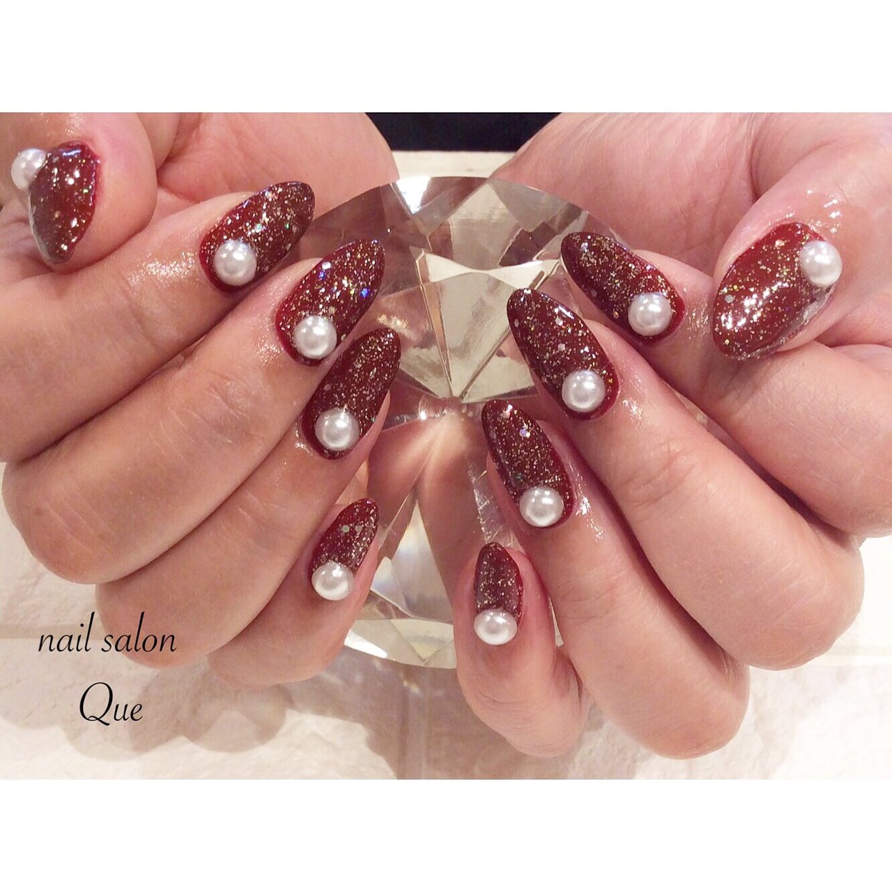 秋 冬 ハンド レッド ボルドー Nailsalonqueのネイルデザイン No ネイルブック