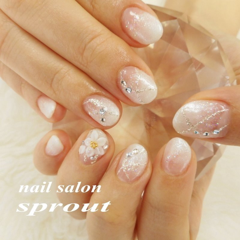 オールシーズン オフィス ブライダル パーティー ハンド Nailsalon Sprout 池袋のネイルデザイン No ネイル ブック