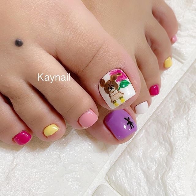 オールシーズン フット シンプル ワンカラー 痛ネイル Kaynail Kei Fujikawaのネイルデザイン No 4785546 ネイル ブック