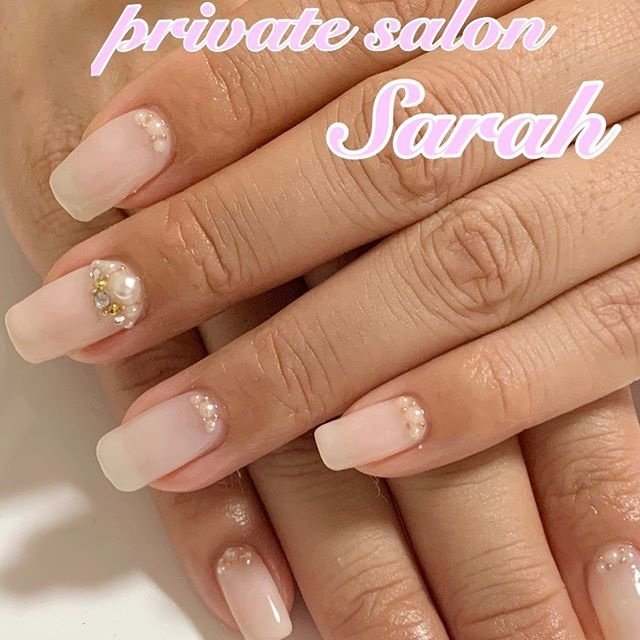 オールシーズン ブライダル パーティー ハンド シンプル プライベートサロン Sarah サラ 佐藤真優 のネイルデザイン No ネイルブック