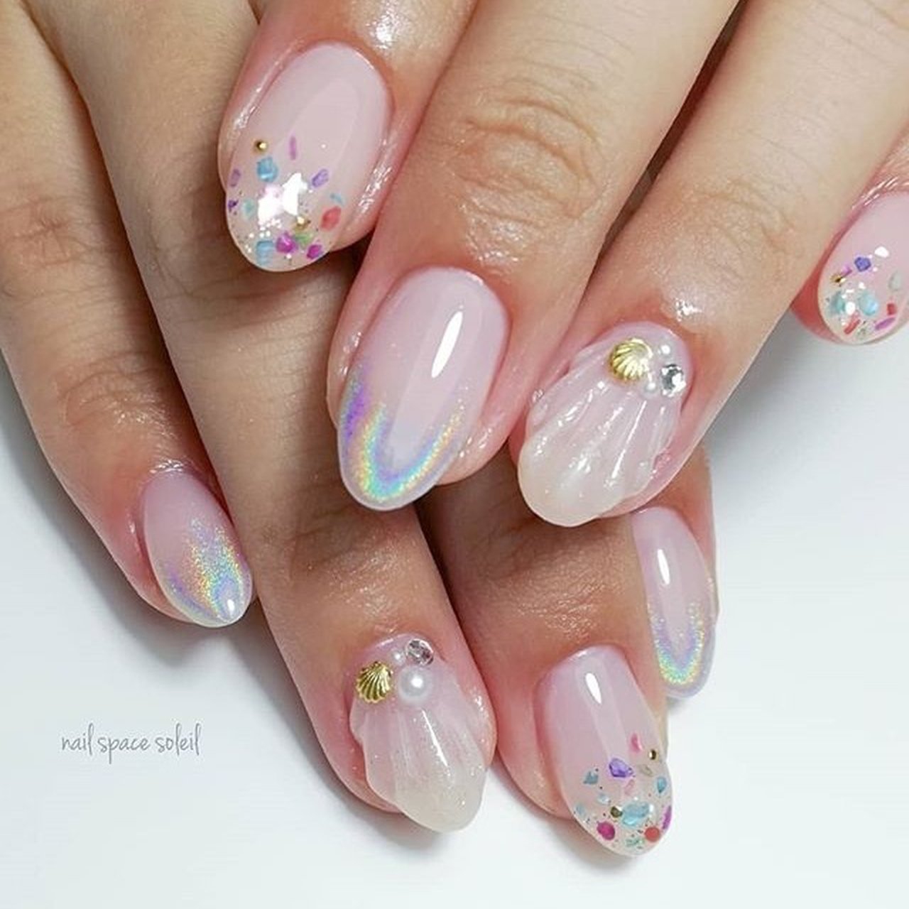 夏 旅行 海 ブライダル ハンド Nail Space Soleilのネイルデザイン No ネイルブック