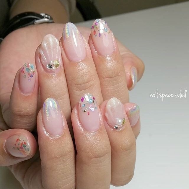 夏 旅行 海 ブライダル ハンド Nail Space Soleilのネイルデザイン No ネイルブック