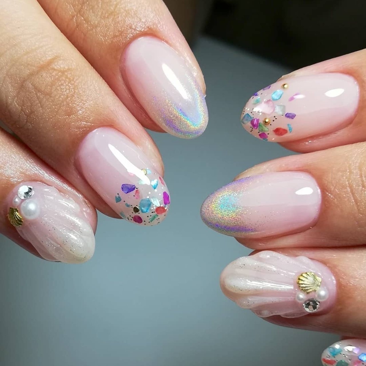 夏 旅行 海 ブライダル ハンド Nail Space Soleilのネイルデザイン No ネイルブック