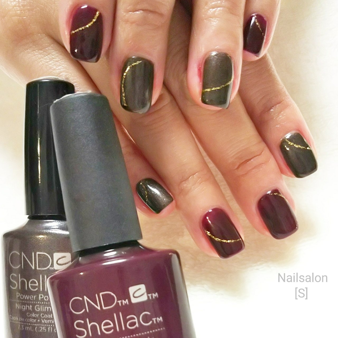 秋 オールシーズン ハンド シンプル ラメ Shellacnailsenmonten Sのネイルデザイン No ネイルブック