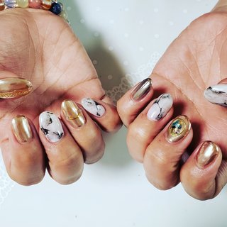 人気順 大理石 新大阪ネイルサロンのネイルデザイン ネイルブック