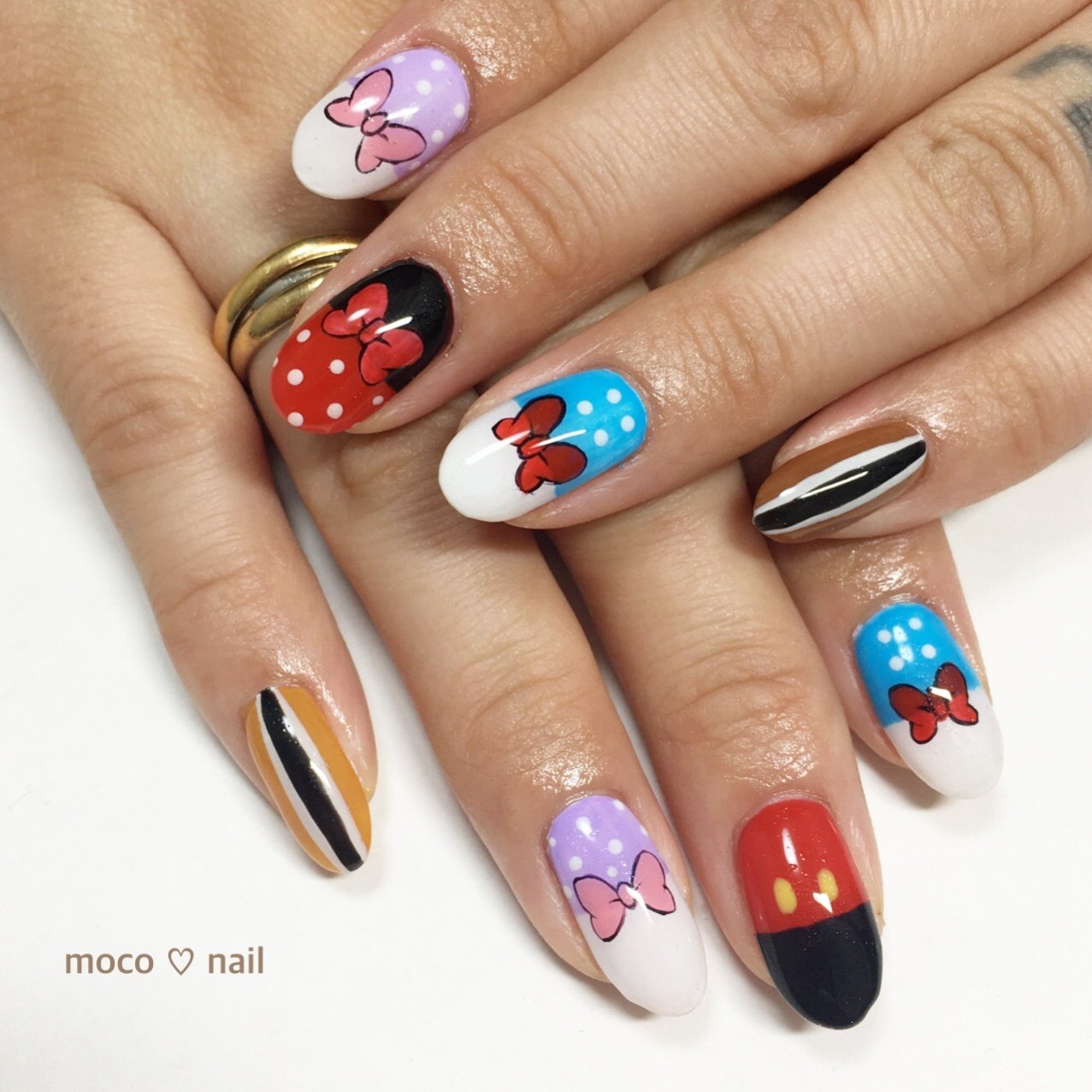 オールシーズン 旅行 ハンド 痛ネイル キャラクター Moco Nailのネイルデザイン No ネイルブック