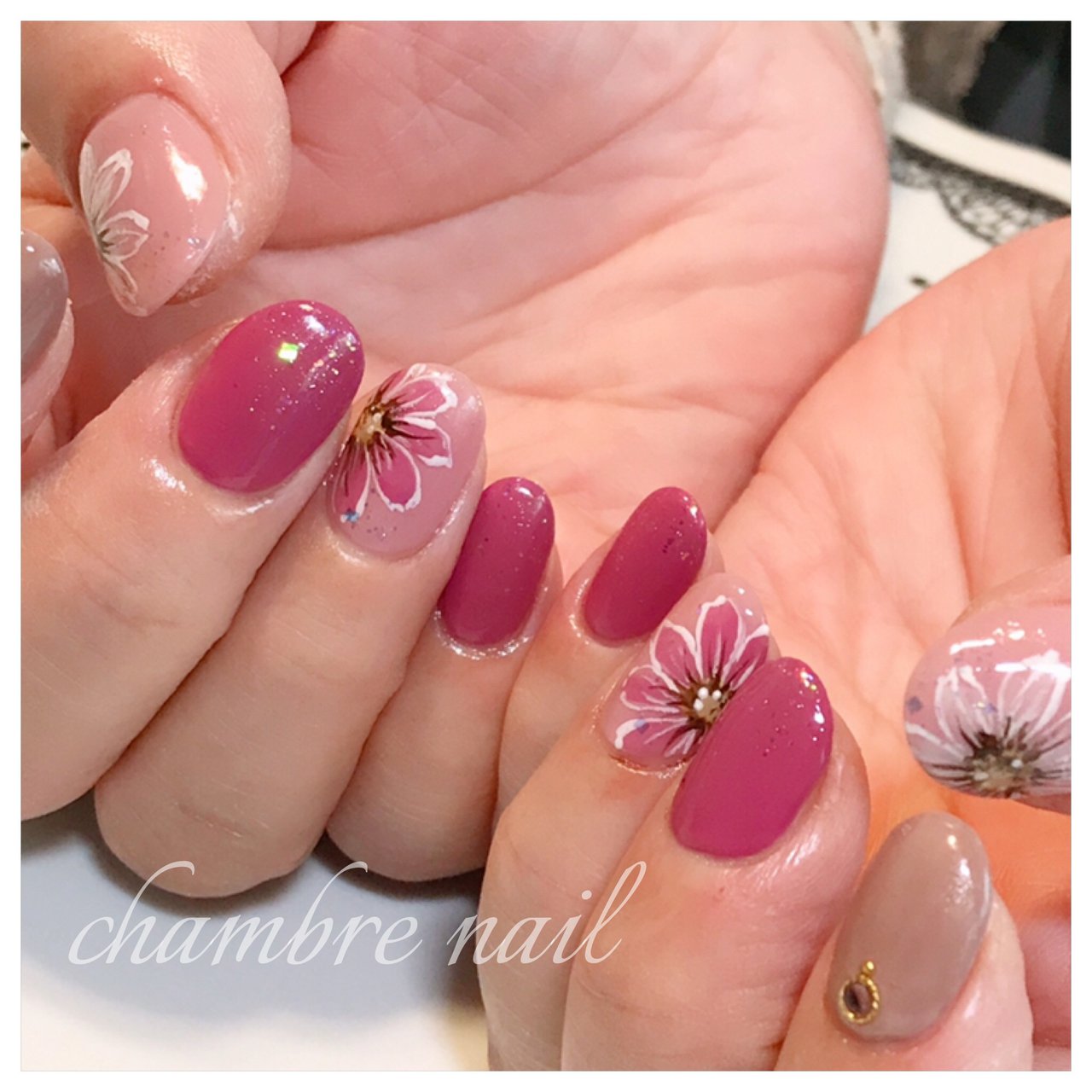 秋 オフィス ブライダル デート ハンド Chambre Nailのネイルデザイン No ネイルブック