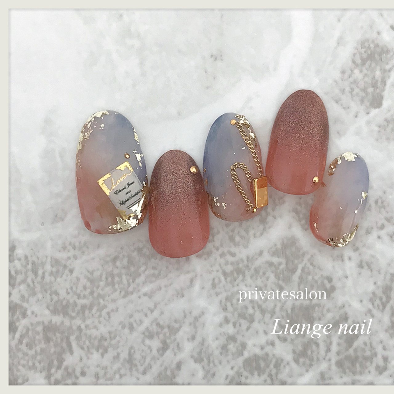 秋 冬 ハンド ニュアンス ホイル Liangenailのネイルデザイン No ネイルブック