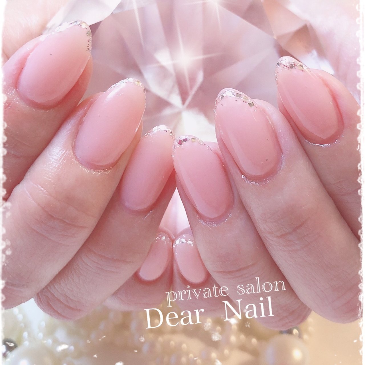 オールシーズン ハンド ラメ ワンカラー ミディアム Dearnail39のネイルデザイン No ネイルブック