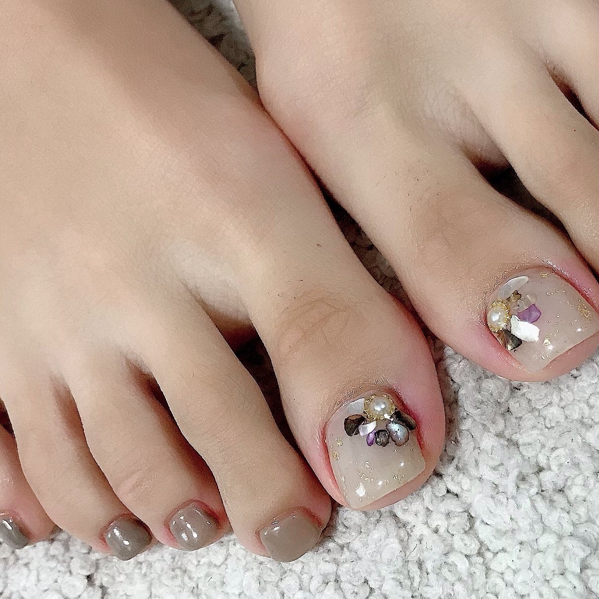 秋 冬 パーティー デート フット Nailsalon Pearl Mネイルサロンパールエムのネイルデザイン No 4801617 ネイルブック