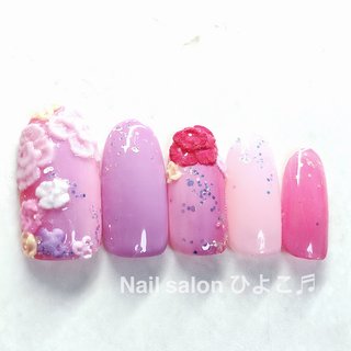 22年 新着順 パープル 紫 かわいいグラデーションのネイルデザイン ネイルブック